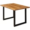 1.2m 4-Seater Stained Rustic Café Bistro Restaurant Table Handmade (Square legs)