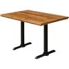 1.2m 6-Seater Stained Rustic Café Bistro Restaurant Table Handmade (2 legs)