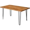 1.5m 6-Seater Stained Rustic Café Bistro Restaurant Table Handmade (Hairpin legs)
