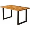 1.5m 6-Seater Stained Rustic Café Bistro Restaurant Table Handmade (Square legs)