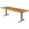 2.4m 10-Seater Stained Rustic Café Bistro Restaurant Table Handmade (2 Legs)