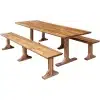 2.4m Dining Table Bench Set
